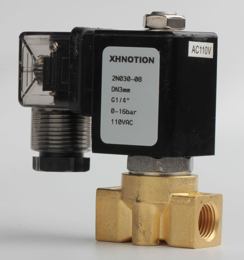 Xhnotion Brass SS304 Two Way 2n Series Solenoid Valve for Water Air Oil