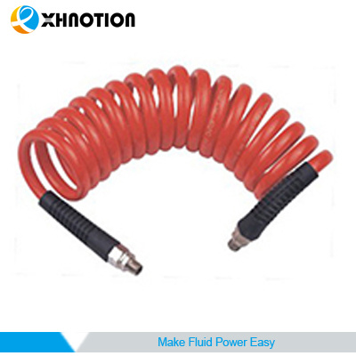 200psi High Abrasion Resistance Swivel Fitting TPU Braided Recoil Air Hose with Field Repairable Fitting