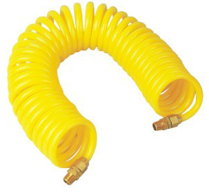 Pneumatic PU Air Hose Spiral Tubing with Brass Swivel Fittings