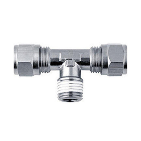 3/8 Bsp Male Tee Brass Compression Tube Fitting Adapter