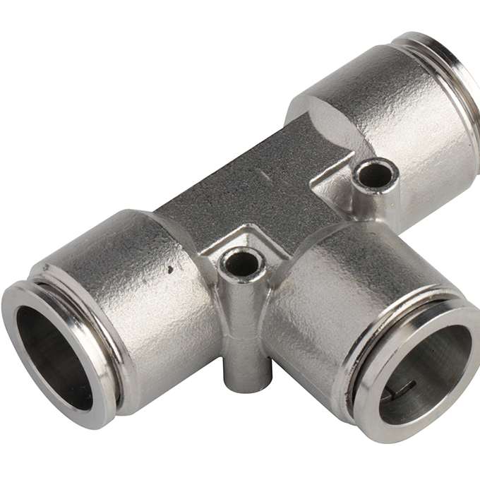 Pneumatic SS316L Stainless Steel Push to Connector 12mm Union Tee AISI Push in Fittings