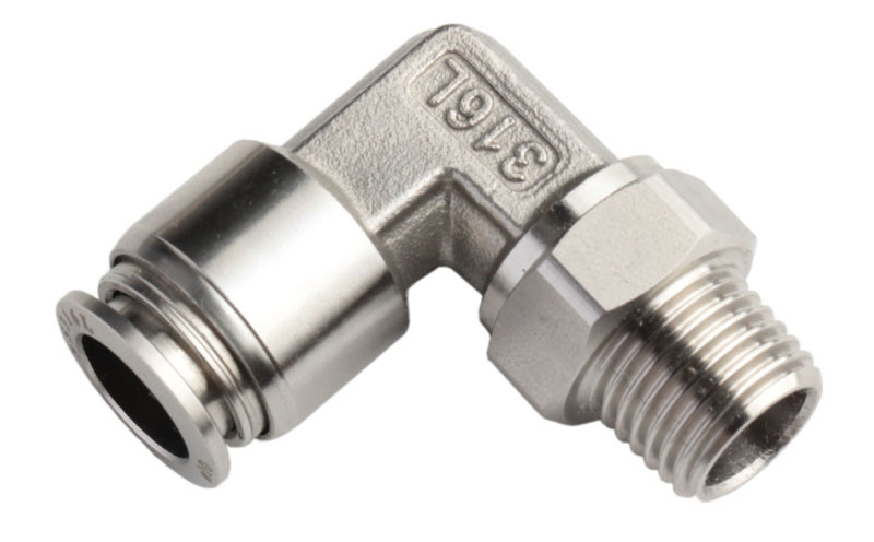 Push to Connector Stainless Steel 316 G Thread Male (SSPL) Elbow Pneumatic Air Fitting