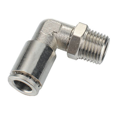FKM Seal Brass Male Elbow Thread Fitting with Push in Side